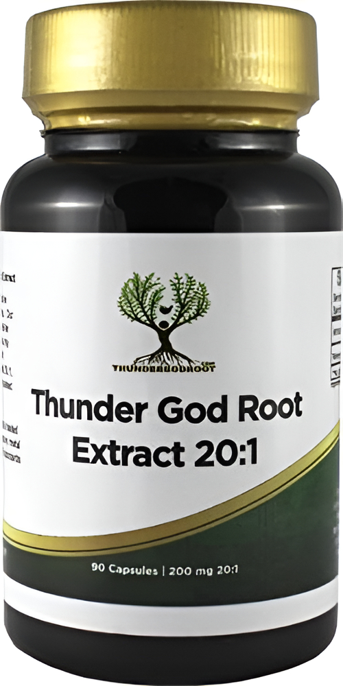 Suplemento De Raíz De Vid Thunder God 20:1 - Suplemento De Hierbas Tripterygium Wilfordii - Cápsulas De 200 Mg Con Extr