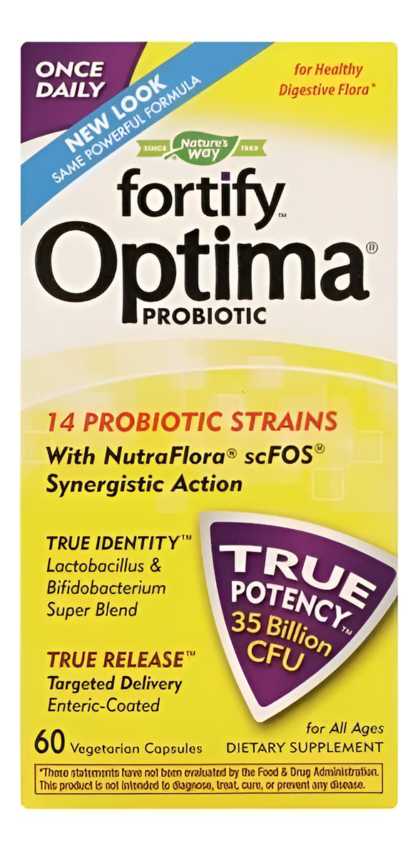 Fortify Optima Probiotic Flora Digestiva Saludable 60cap Veg