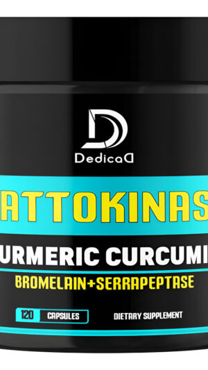 4 En 1 Nattokinase 2000 Fu, Cúrcuma, Bromelina, Serrapeptasa - Equilibrio Corporal, Salud De La Circulación Y Sistema I