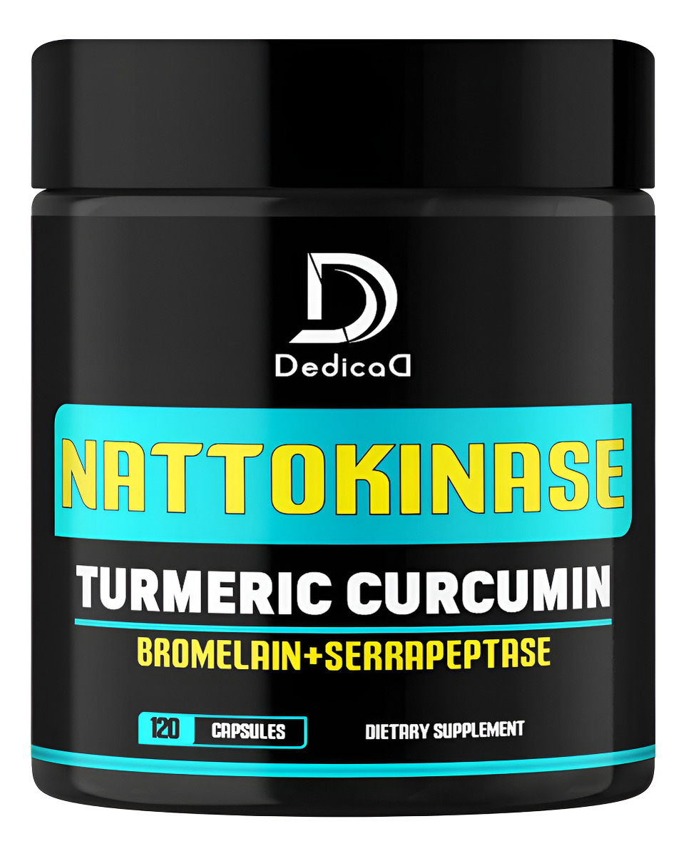 4 En 1 Nattokinase 2000 Fu, Cúrcuma, Bromelina, Serrapeptasa - Equilibrio Corporal, Salud De La Circulación Y Sistema I