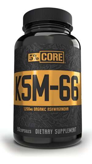 5% Nutrition Core Ksm-66 Ashwagandha | 1,200 Mg De Extracto Orgánico De Raíz De Ashwagandha En Polvo | Withanólidos De
