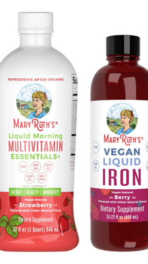 Maryruth's - Multivitamínico Líquido De Fresa Para Adultos Y Niños Y Suplemento De Hierro Líquido Para Mujeres, Hombres