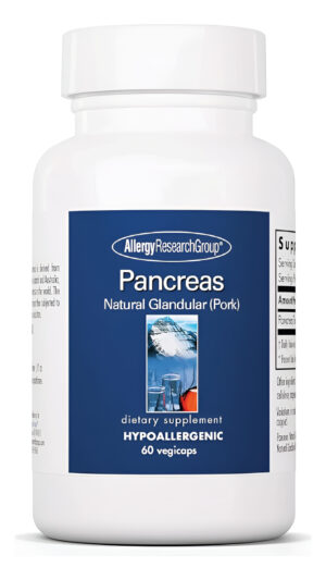 Suplemento De Páncreas De Cerdo De Allergy Research Group: 425 Mg De Enzimas Pancreáticas, 60 Cápsulas