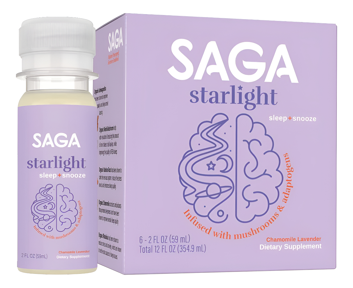 Saga Disparos Orgánicos Para Dormir | Contiene Adaptógenos Y Hongos - Raíz De Valeriana, Reishi Y Gaba