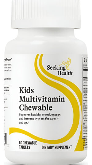 Seeking Health Multivitamínico Masticable Para Niños, Formulado Para La Salud De Los Niños, Con L-metilfolato L-5-mthf,