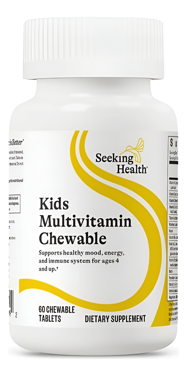 Seeking Health Multivitamínico Masticable Para Niños, Formulado Para La Salud De Los Niños, Con L-metilfolato L-5-mthf,