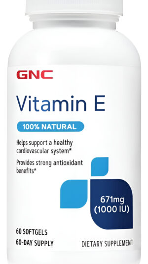 Gnc Vitamina E 100% Natural 1000iu - 60 Cápsulas Blandas