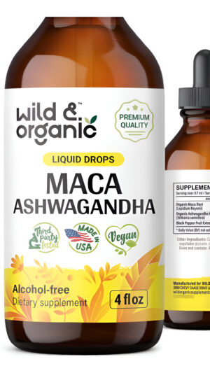 Suplemento De Gotas De Maca Ashwagandha  Extracto Líquido De Raíz De Maca De Ashwagandha Orgánica Para Hombres Y Mujer