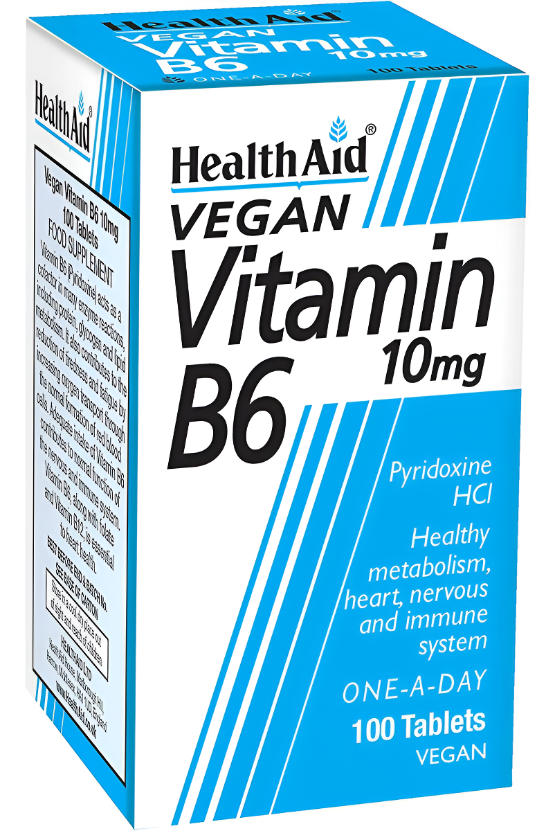 Health Aid Vitamina B6 (piridoxina Hcl) 10 Mg 100 Tabletas
