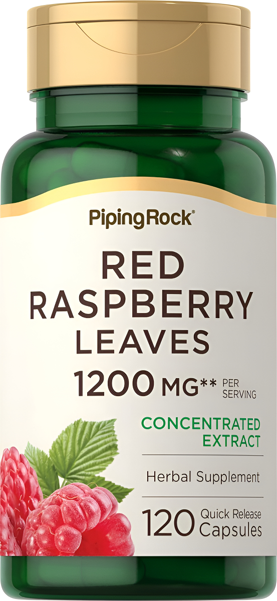 Piping Rock Cápsulas De Hoja De Frambuesa Roja | 1200 Mg | 120 Píldoras | Extracto De Hojas Concentradas | Suplemento Sin Omg, Sin Gluten
