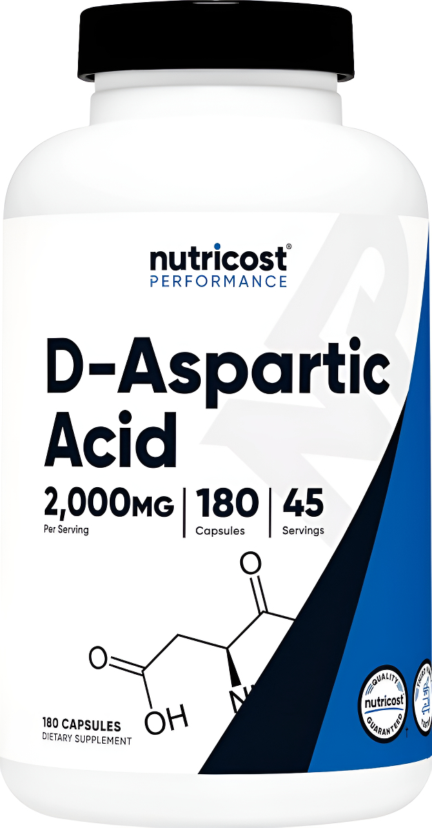 Nutricost Cápsulas De Ácido D-aspártico (daa) De 2000 Mg Por Porción (180 Cápsulas) - Suplemento Sin Omg