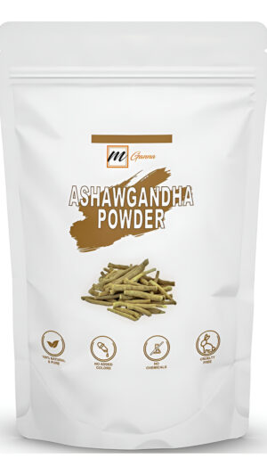 Mganna Ashwagandha 100% Natural / Withania Somnifera En Polvo Para Piel Y Cuerpo Sano 227 Gms / 0.5 Libras