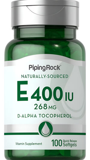 Piping Rock Vitamina E 400 Iu 100 Cápsulas Softgel Suplement