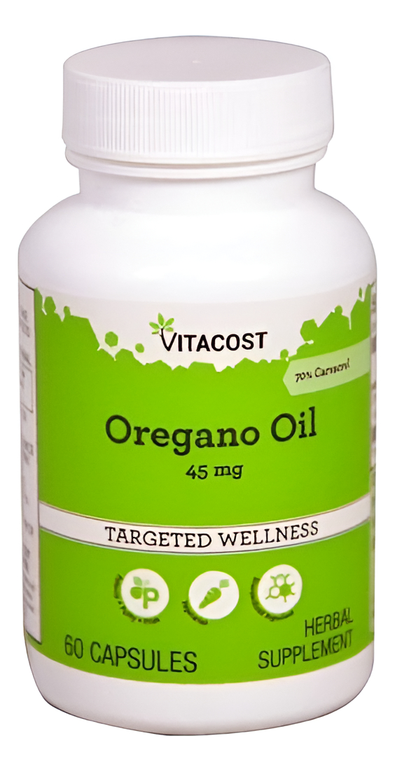 Aceite De Oregano 70% Carvacrol 45mg 60 Caps Vitacost