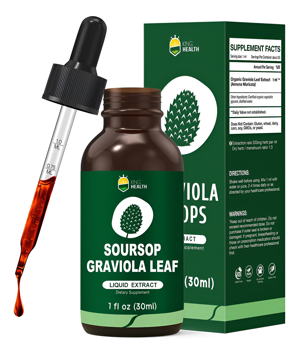 Extracto De Hojas De Graviola De Guanábana Orgánica, Líquido Amargo De Guanábana (guanábana), 98% De Absorción, Vegano,