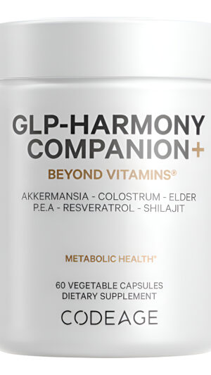 Codeage Glp-harmony Companion+ Suplemento - Apoyo Agonista Glp-1 - Melena De León, Guisante, Calostro, Shilajit, Akkerm