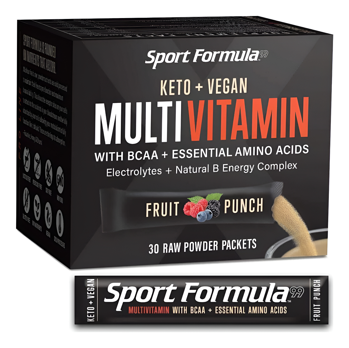Sport Formula 99 Mezcla Líquida De Bebida Multivitamínica En Polvo Con Vitamina Bcaa, 30 Sobres