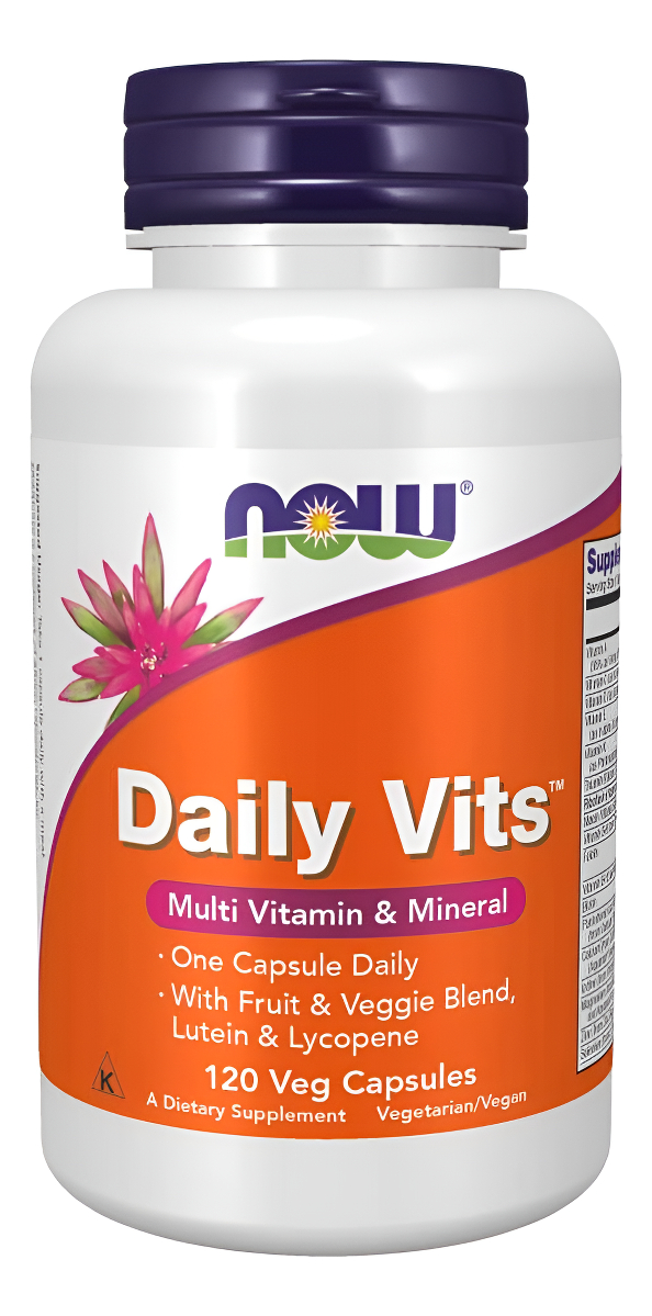 Now Supplements, Daily Vits Con Mezcla De Frutas Y Verduras, Luteína Y Licopeno, 120 Cápsulas Vegetales
