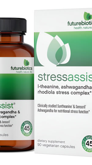 Futurebiotics Stressassist L-teanina Ashwagandha Y Rhodiola Rosea Stress Complex - Función Natural Nutricional Estrés 9