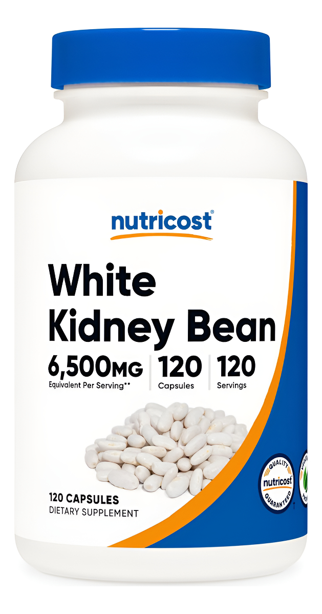 Nutricost Cápsulas De Extracto De Frijol Blanco De 650 Mg De 120 Cápsulas, Cápsulas Vegetarianas, Sin Gluten Y Sin Omg