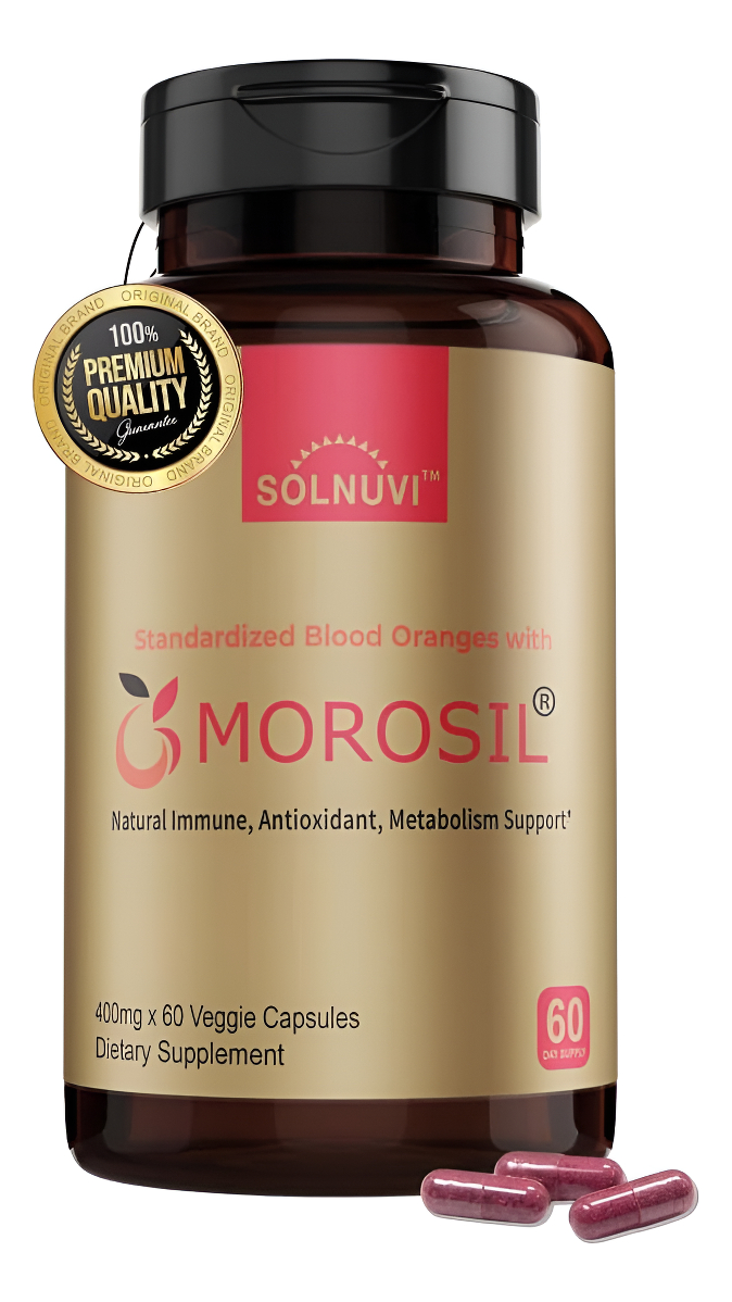 Morosil® 400 Mg Por Porción - Extracto De Naranja Sanguina Morosil® De Italia - Apto Para Veganos, Sin Omg Y Sin Gluten