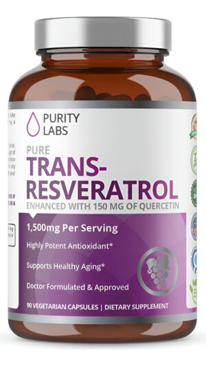 Purity Labs Trans Resveratrol 1500mg 90 Cápsulas