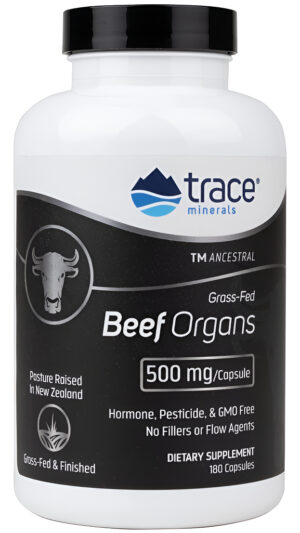 Trace Minerals Cápsulas Ancestrales De Órganos De Carne De Res (hígado, Corazón, Riñón, Páncreas, Bazo) | Criado En Pas