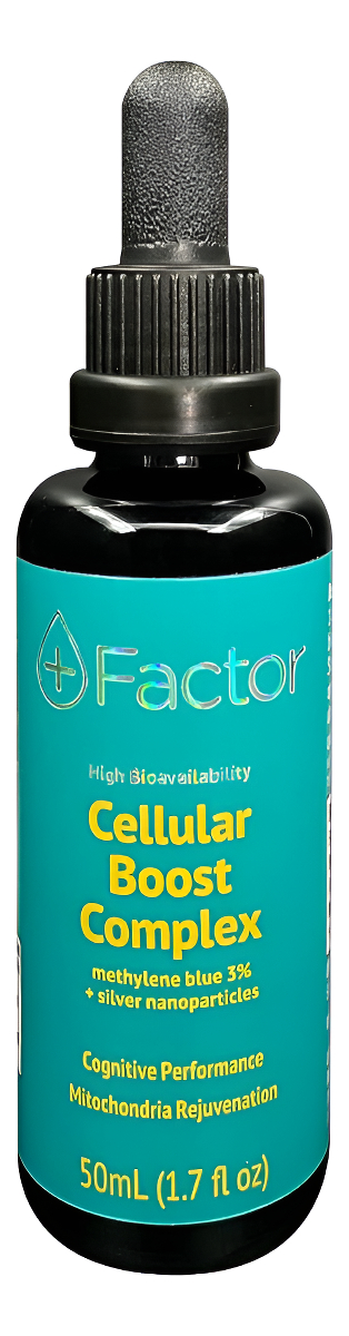 Plus Factor Cellular Boost Complex - 3% Usp Grado Methylene Blue & Silver Nano Partículas - Enfoque Cerebral Y Memoria