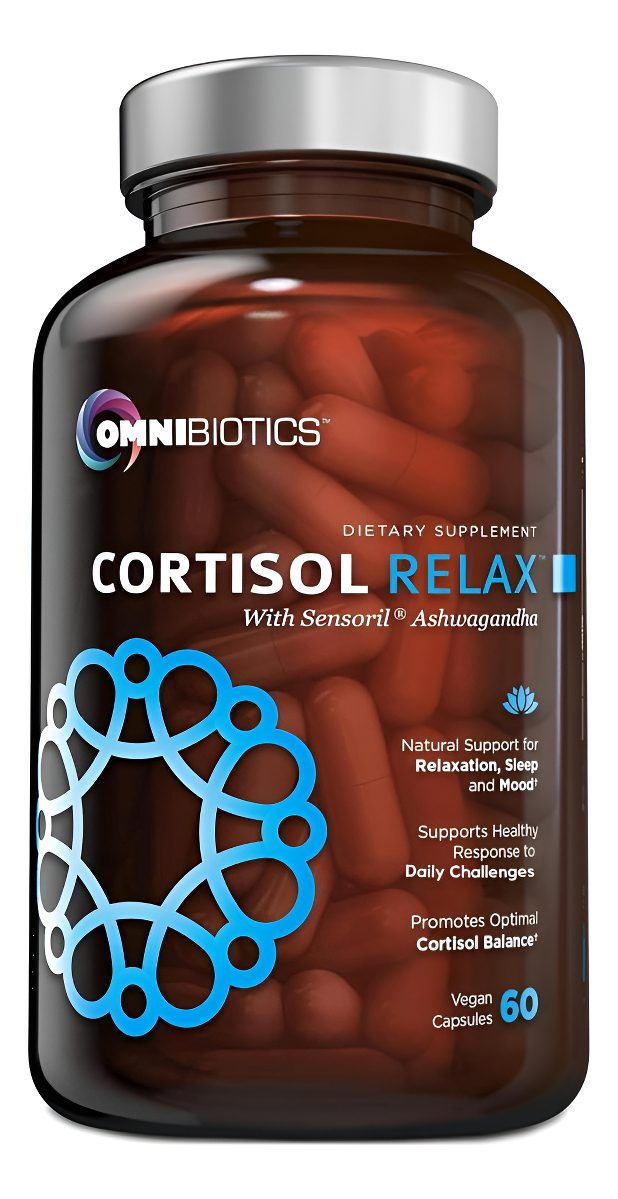 Omnibiotics Suplemento Relajante De Cortisol Con Ashwagandha, L-teanina - Soporte Natural De Cortisol - 60 Cápsulas Veg