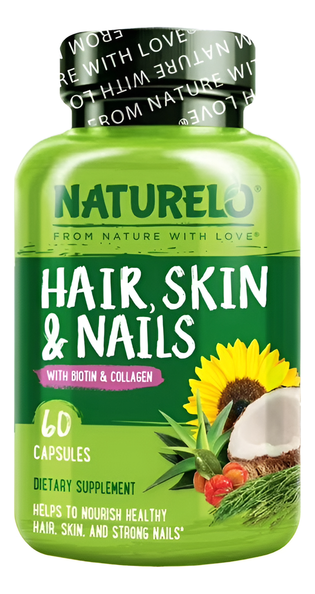 Naturelo Cabello, Piel Y Uñas Vitaminas 5000 Mcg Biotina,