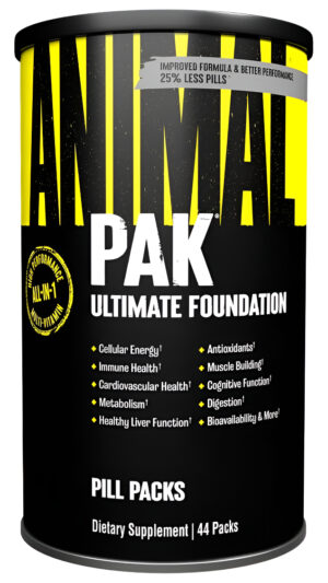 Animal Pak - Práctico Paquete De Vitaminas Y Suplementos Todo En Uno  Zinc, Vitaminas C, B, D, Aminoácidos Y Más  Mul