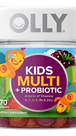 Olly Multivitamínico Para Niños + 70 Gomitas Probióticas Con Vitaminas A, C, D, E, B, Zinc (paquete De 3)