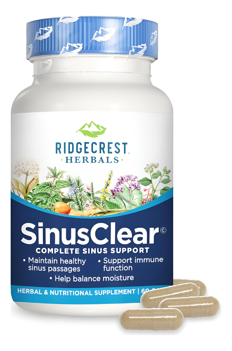 Ridgecrest Herbals Sinusclear, Fórmula Completa Para La Salud Sinusal Y Nasal Con Hoja De Gordolobo, Bromelina, Vitamin