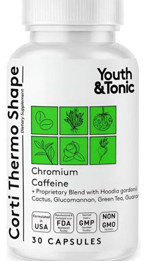 Youth & Tonic Suplemento Termogénico De 30 Cápsulas Como Apoyo Avanzado De La Dieta Para El Metabolismo Energético Enfo