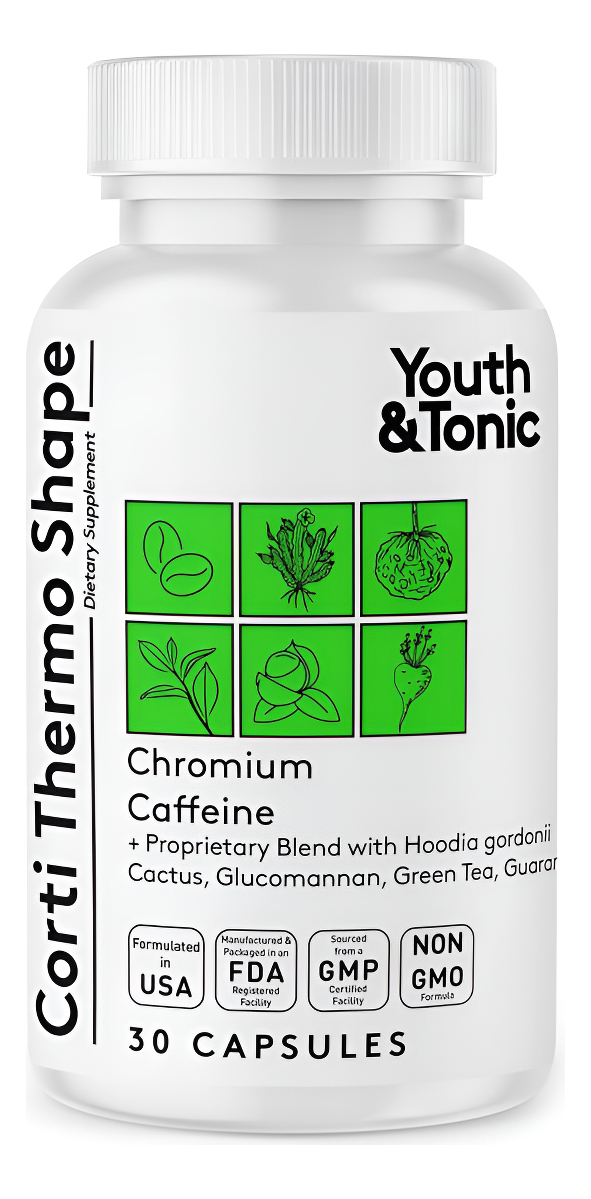 Youth & Tonic Suplemento Termogénico De 30 Cápsulas Como Apoyo Avanzado De La Dieta Para El Metabolismo Energético Enfo