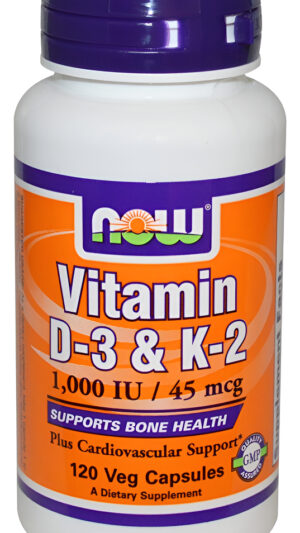 Now Foods Vitamina D-3 Y K-2 120 Cápsulas Veganas (paquete De 2)