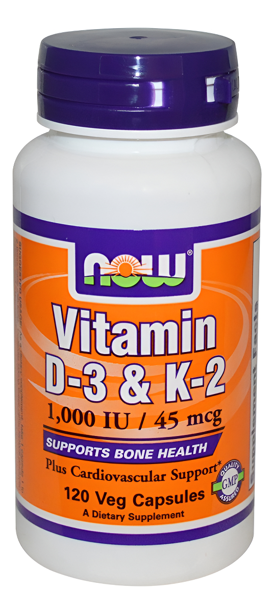 Now Foods Vitamina D-3 Y K-2 120 Cápsulas Veganas (paquete De 2)