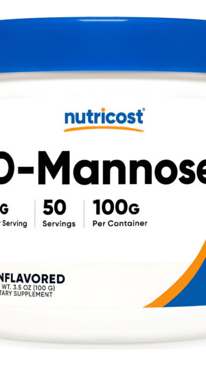 Nutricost D-manosa En Polvo, 3.53 Oz (50 Porciones), Sin Omg Y Sin Gluten