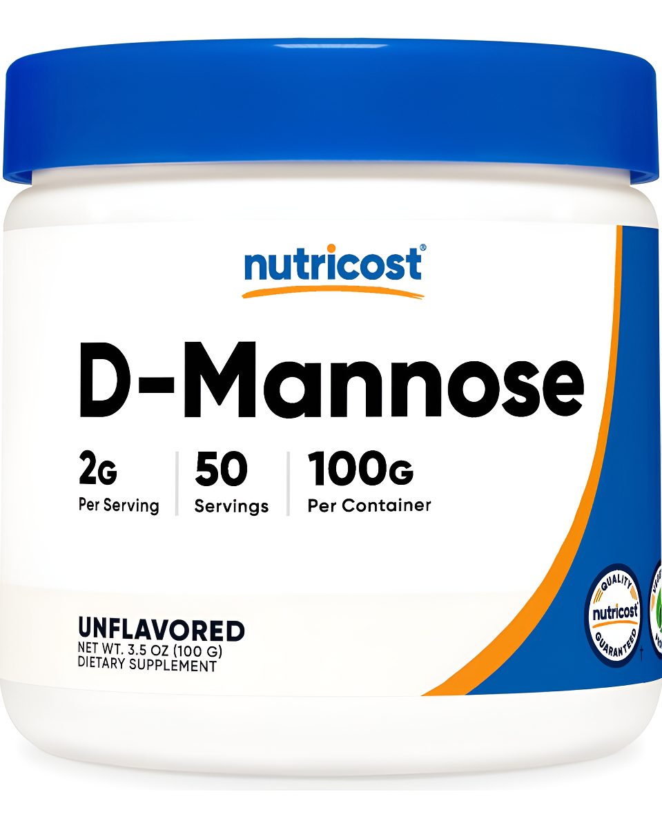 Nutricost D-manosa En Polvo, 3.53 Oz (50 Porciones), Sin Omg Y Sin Gluten