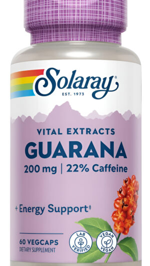 Solaray Extracto De Semilla De Guaraná 300 Mg | 44 Mg De Cafeína | Energía Saludable, Enfoque, Memoria Y Apoyo Al Metab