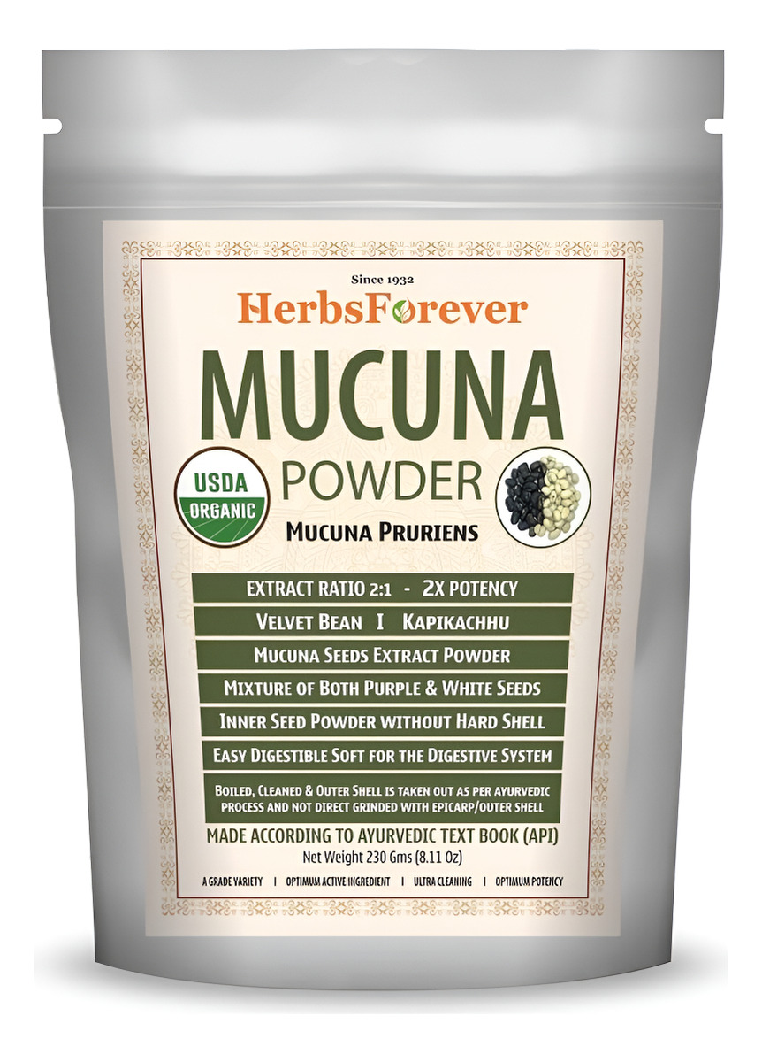 Herbsforever Semillas En Polvo De Mucuna Pruriens Kapikachhu Velvet Bean Ayuda A Mantener La Fuerza Física Y Mental Y La Salud De Los Nervios