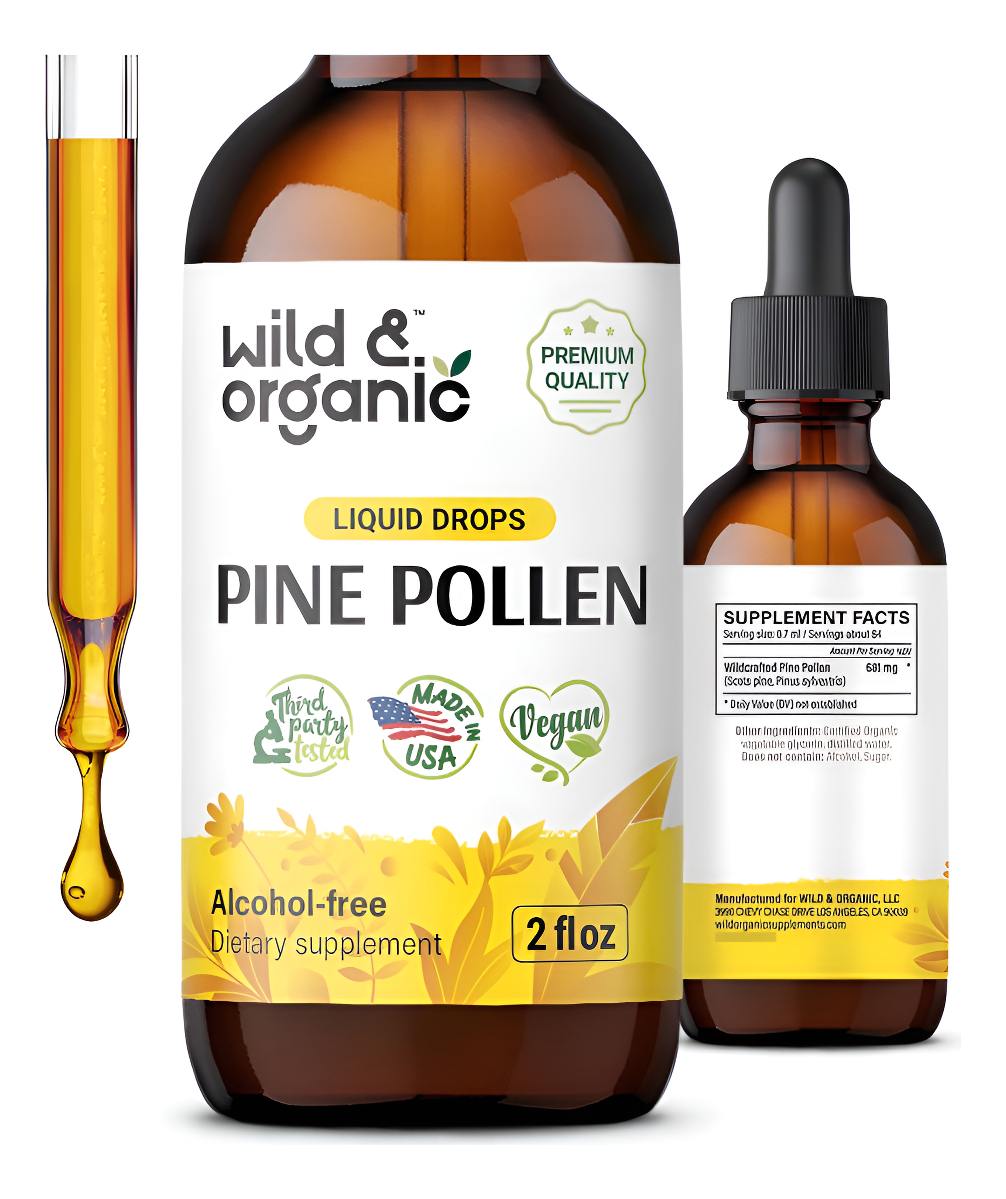 Tintura De Polen De Pino, Gotas Líquidas De Polen De Pino Orgánico, Vegano, Suplemento Sin Alcohol, Para Hombres Y Muje
