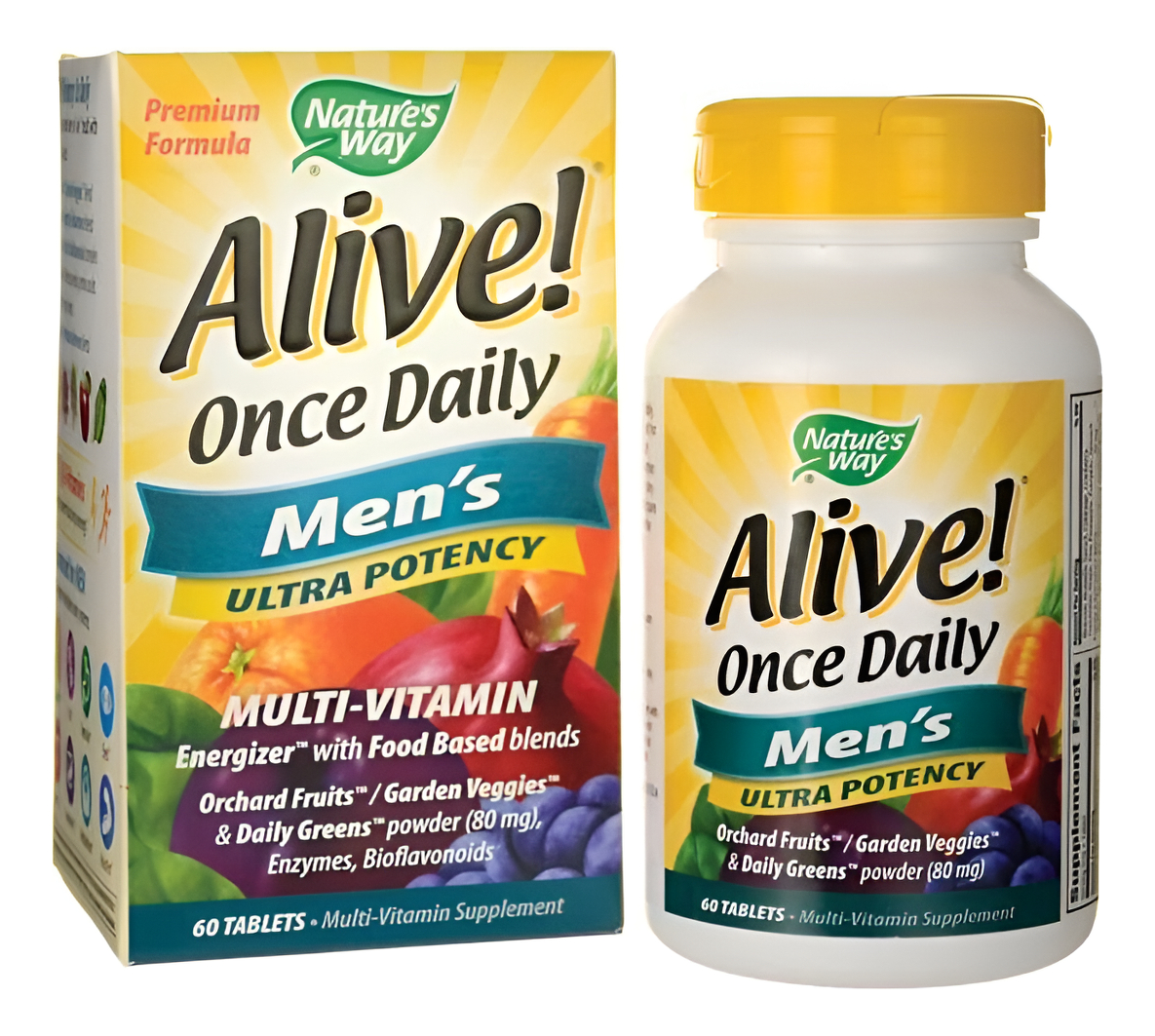 Alive! Once Daily Multivitamínico Para Hombre De Natures Way