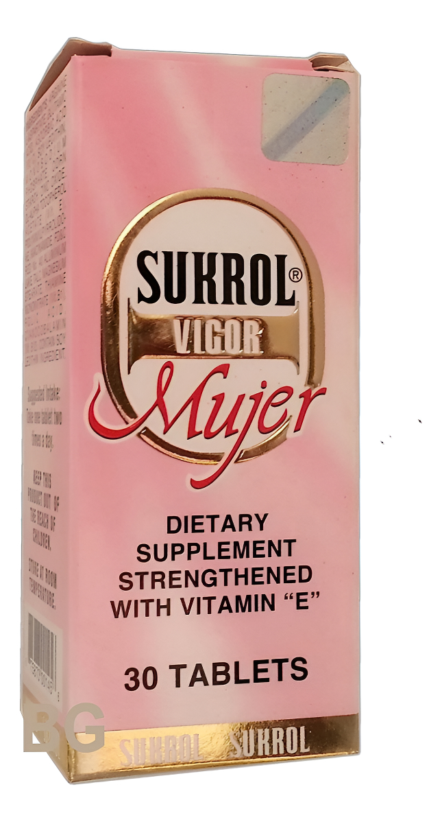 Sukrol Vigor Suplemento Dietético Con Vitamina E 30 Tabletas