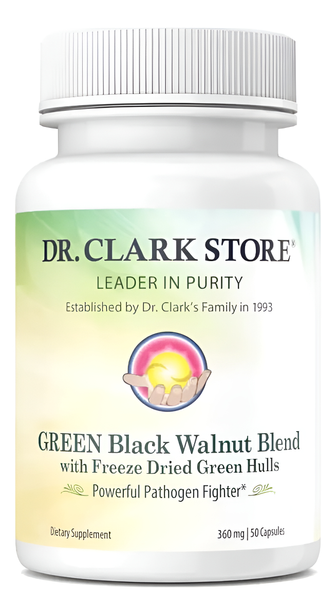 Dr Clark Green Black Walnut Blend - Suplemento Dietético De Casco Liofilizado, Fórmula Extra Fuerte De Nueces Naturales