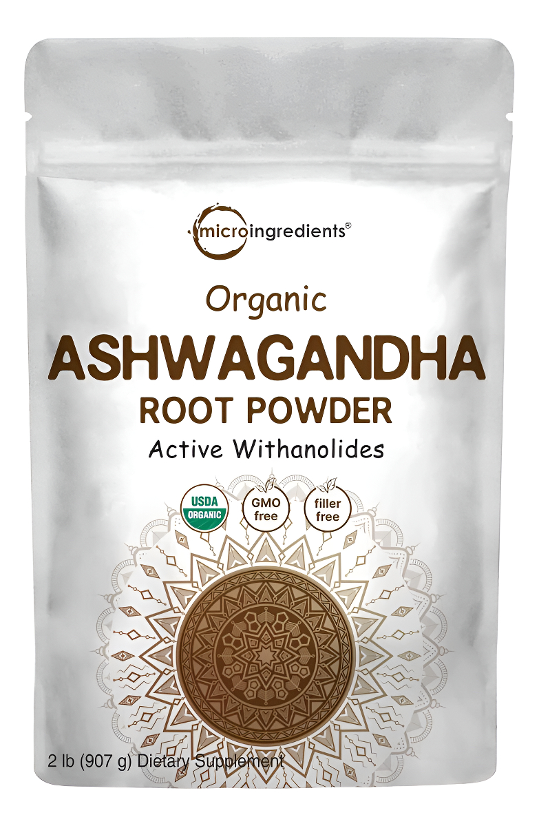 Micro Ingredients Polvo Orgánico De Raíz De Ashwagandha | 2 Libras, Sin Relleno, Sin Aditivos, Altamente Purificado | W
