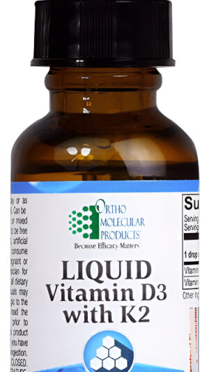 Ortho Molecular - Vitamina D3 Líquida Con K2 - 1 Onza Líquida