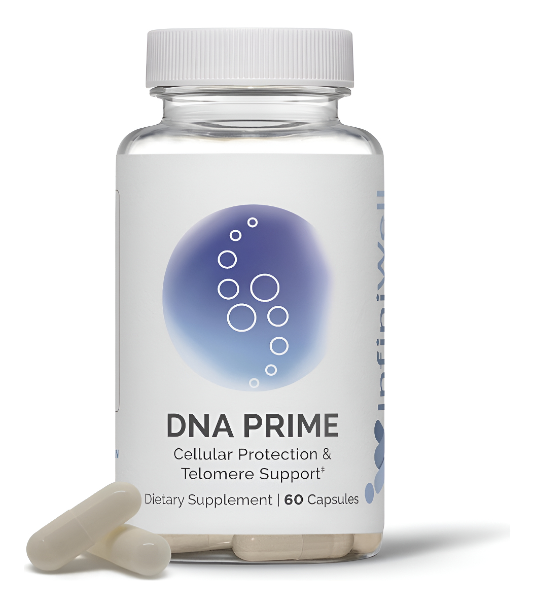 Dna Prime - Protección Celular Y Soporte Para Telómeros, 60 Cápsulas (suministro Para 30 Días), Suplemento Dietético De