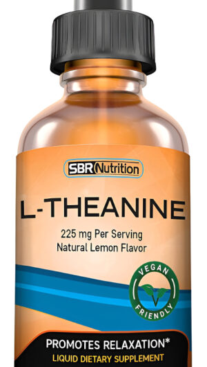 Max Absorption Liquid L-theanine Drops | Todo Natural, Vegano, Libre De Alcohol, Sin Omg | Para Aliviar El Estrés, Rela