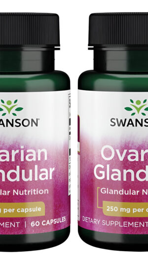 Swanson Suplemento Glandular Ovárico  Apoyo Para La Salud Y El Equilibrio Glandular De Las Mujeres  Tejido Bovino Pre
